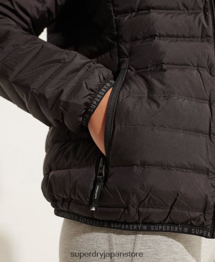 コアダウン中綿ジャケット 女性 Superdry 衣類 黒 2J62PZ5689