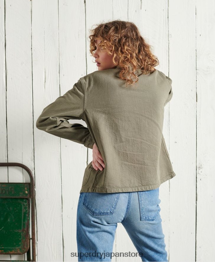限定版ドライアーティストジャケット 女性 Superdry 衣類 カーキ 2J62PZ5690