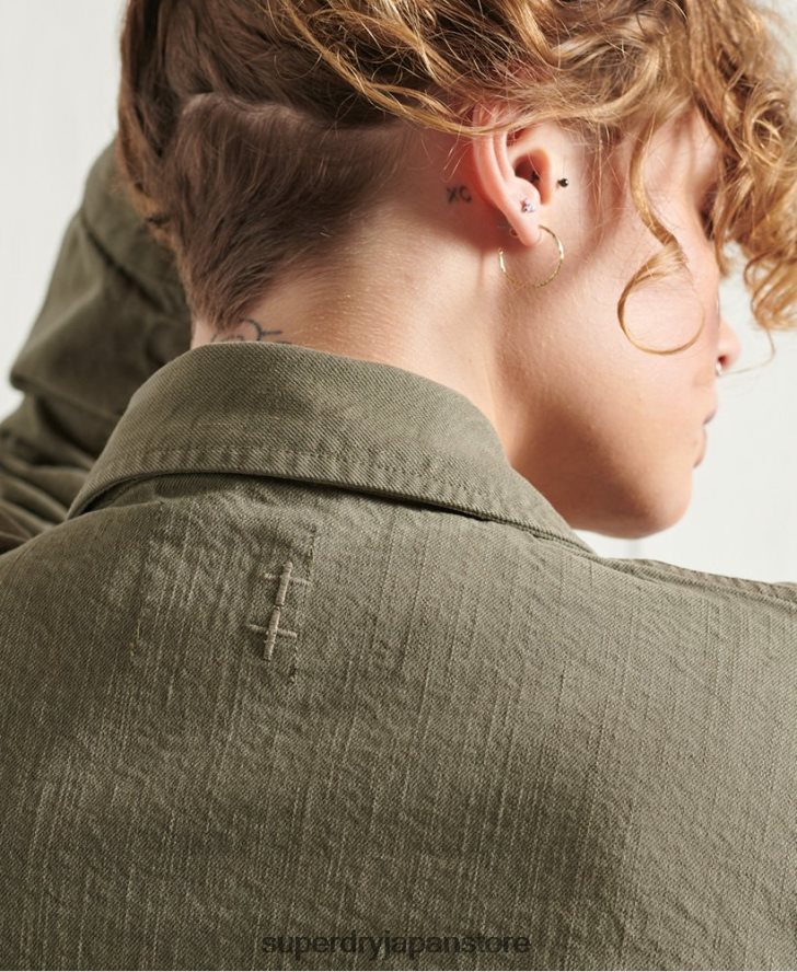 限定版ドライアーティストジャケット 女性 Superdry 衣類 カーキ 2J62PZ5690