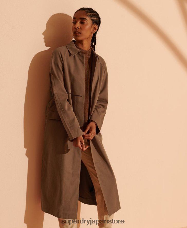限定版クラシックマック 女性 Superdry 衣類 茶色 2J62PZ5692