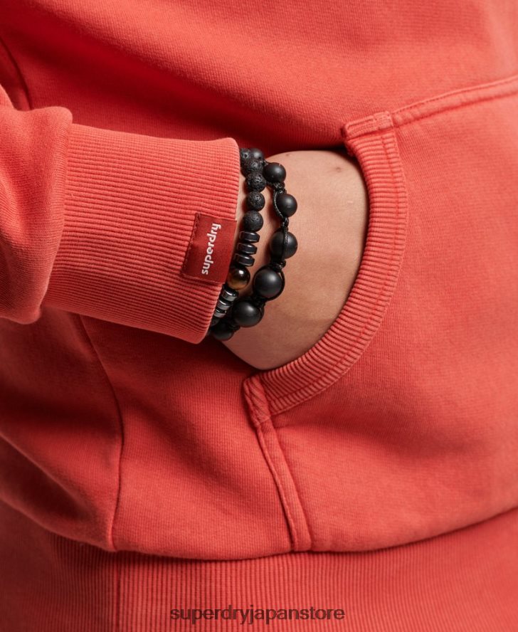 ヴィンテージロゴネオンパーカー 男性 Superdry 衣類 赤 2J62PZ569