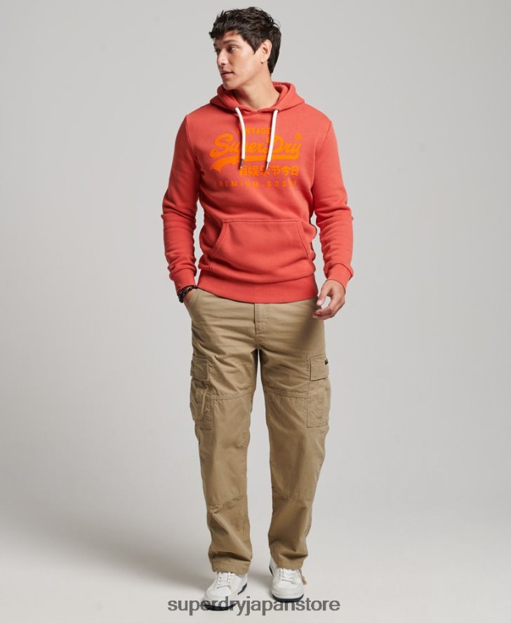 ヴィンテージロゴネオンパーカー 男性 Superdry 衣類 赤 2J62PZ569