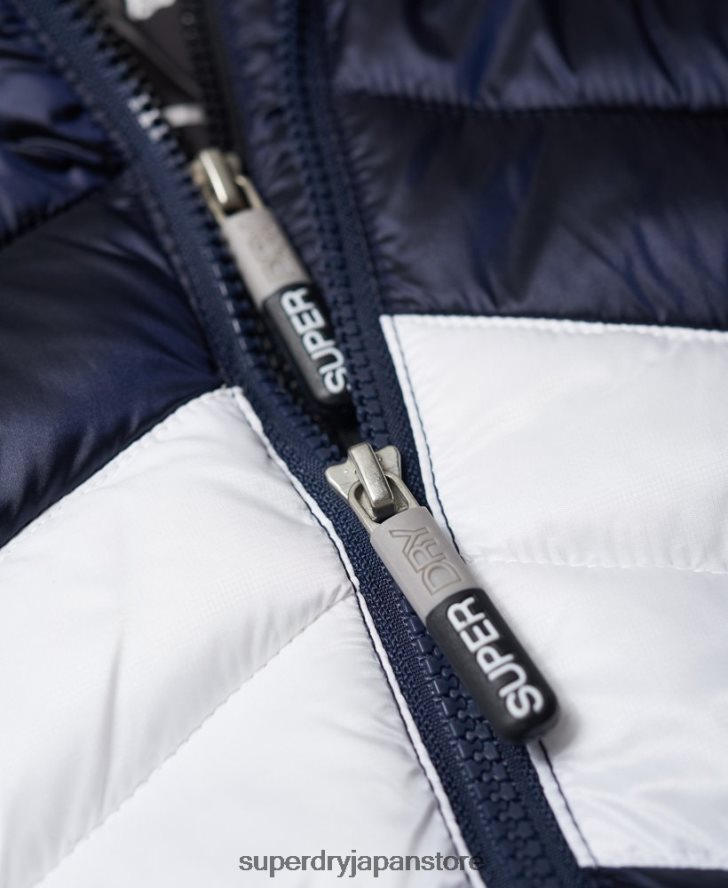 オフショア リュクス シェブロン フジ ジャケット 女性 Superdry 衣類 海軍 2J62PZ5703