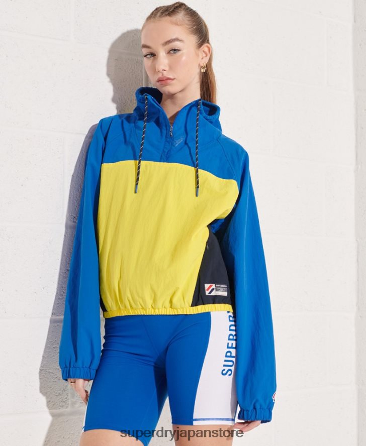 オーバーヘッド クロップド トラックジャケット 女性 Superdry 衣類 青 2J62PZ5706