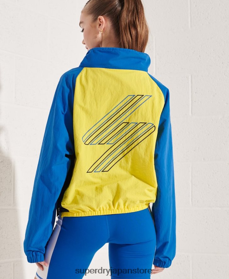 オーバーヘッド クロップド トラックジャケット 女性 Superdry 衣類 青 2J62PZ5706