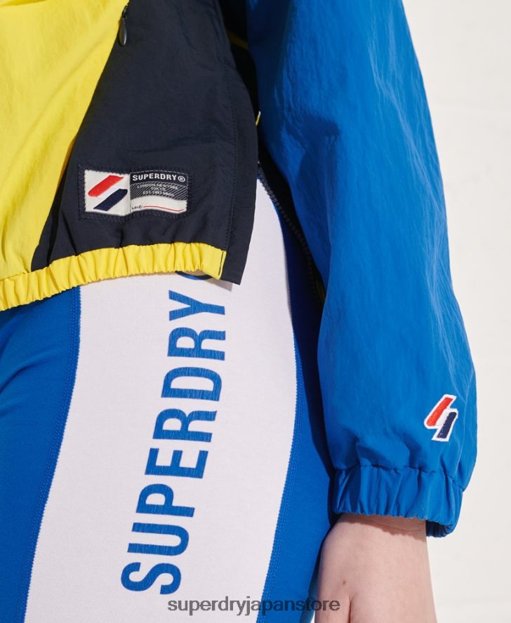 オーバーヘッド クロップド トラックジャケット 女性 Superdry 衣類 青 2J62PZ5706