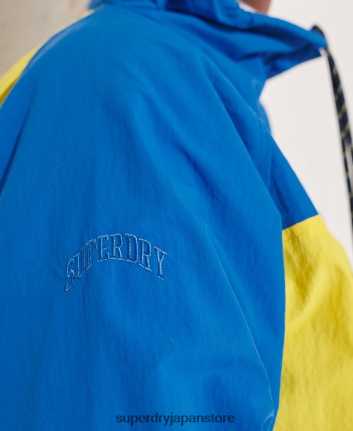 オーバーヘッド クロップド トラックジャケット 女性 Superdry 衣類 青 2J62PZ5706