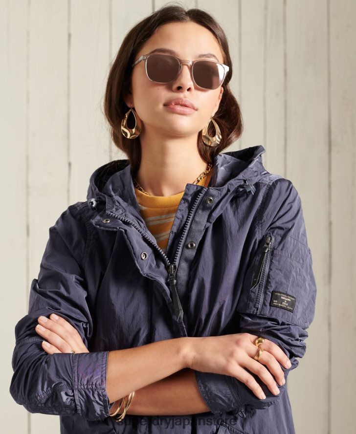 ミリタリーパーカーコート 女性 Superdry 衣類 濃紺 2J62PZ5707