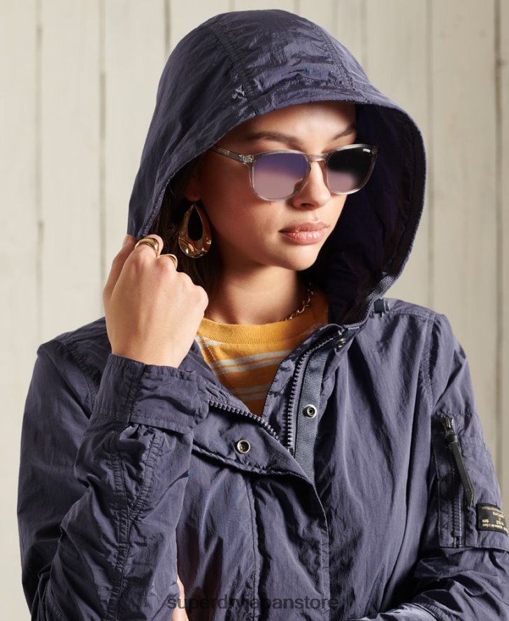 ミリタリーパーカーコート 女性 Superdry 衣類 濃紺 2J62PZ5707