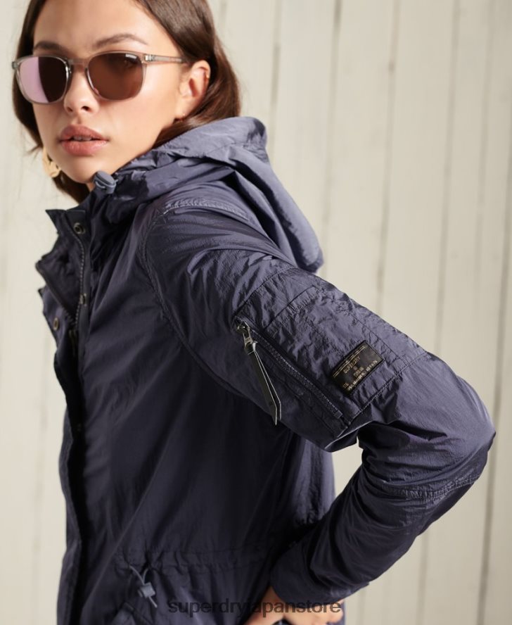 ミリタリーパーカーコート 女性 Superdry 衣類 濃紺 2J62PZ5707