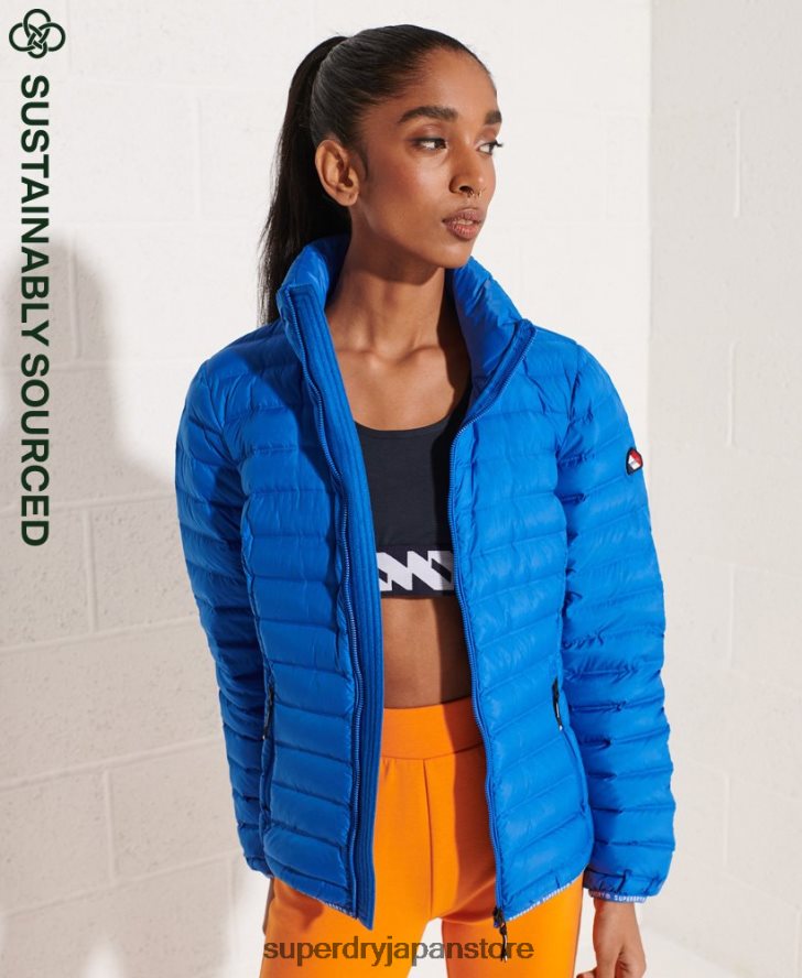 コアダウン中綿ジャケット 女性 Superdry 衣類 青 2J62PZ5708