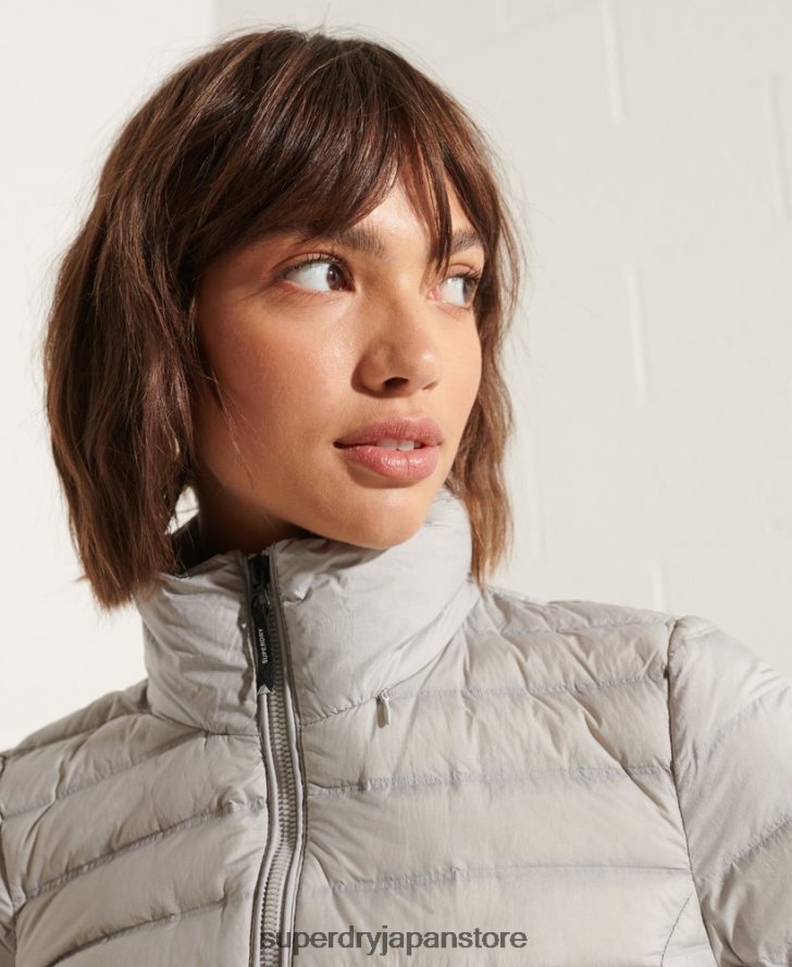 コアダウン中綿ジャケット 女性 Superdry 衣類 ライトグレー 2J62PZ5709