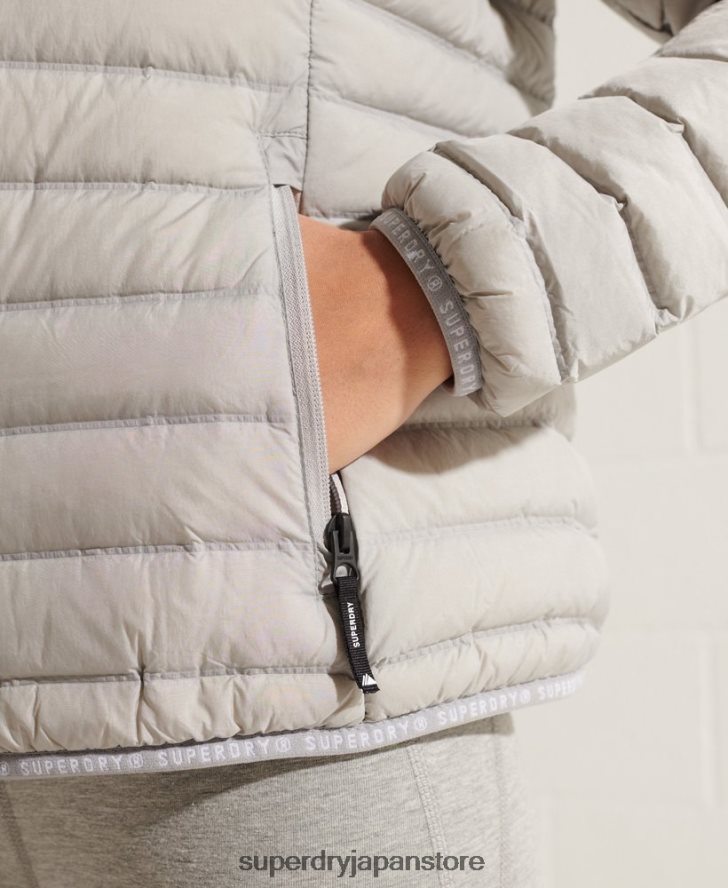 コアダウン中綿ジャケット 女性 Superdry 衣類 ライトグレー 2J62PZ5709
