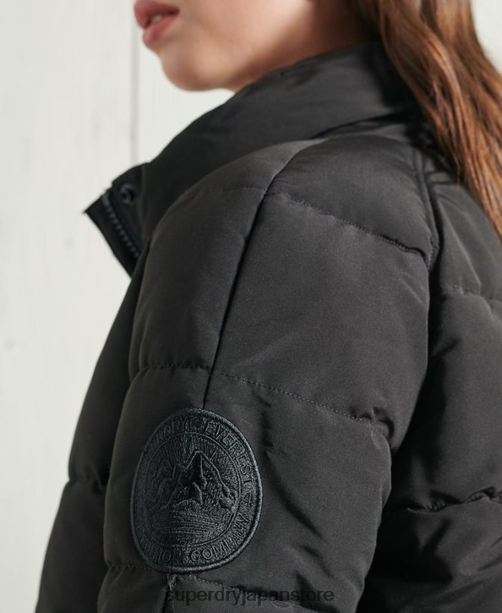 エベレスト フードなしボンバージャケット 女性 Superdry 衣類 黒 2J62PZ5718