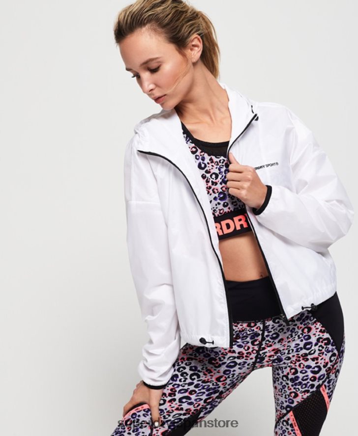 アクティブバットウィングジャケット 女性 Superdry 衣類 白 2J62PZ5721