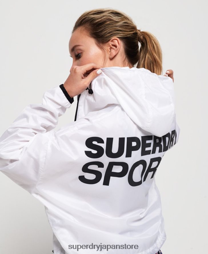 アクティブバットウィングジャケット 女性 Superdry 衣類 白 2J62PZ5721