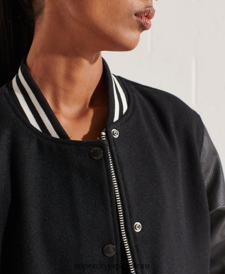 ウール スタジャン 女性 Superdry 衣類 黒 2J62PZ5726