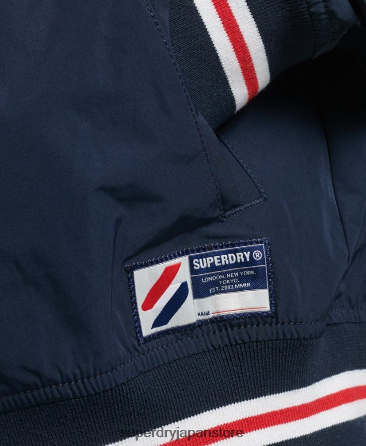 オーバーサイズナイロンスタジャン 女性 Superdry 衣類 海軍 2J62PZ5728