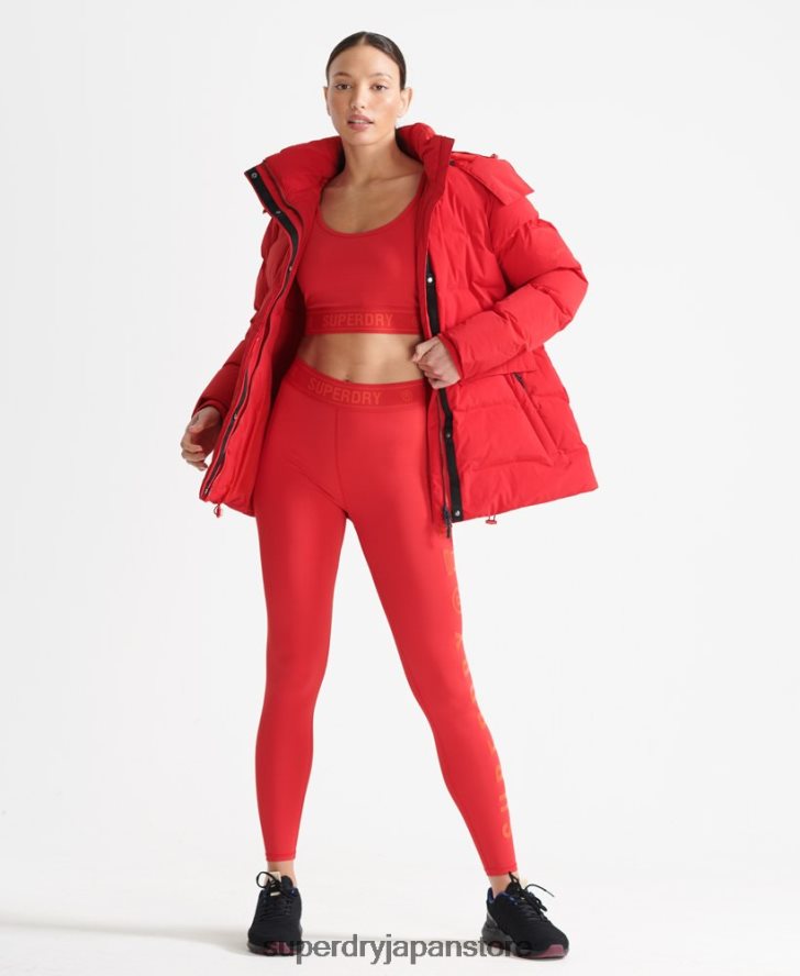 トレインボクシーパファージャケット 女性 Superdry 衣類 赤 2J62PZ5729