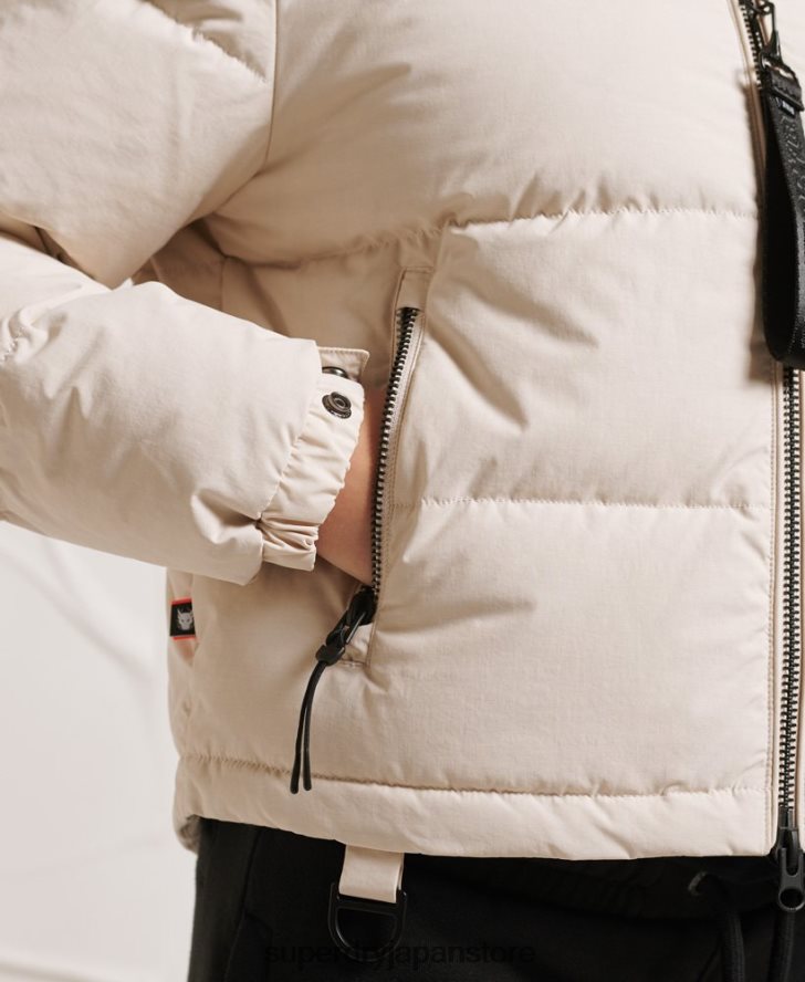 ヤマノカミ ダウンジャケット 女性 Superdry 衣類 ライトグレー 2J62PZ5730