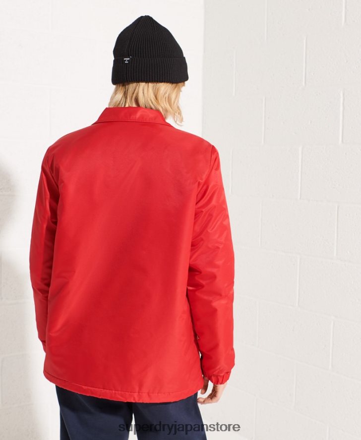 スナップコーチジャケット 女性 Superdry 衣類 赤 2J62PZ5733