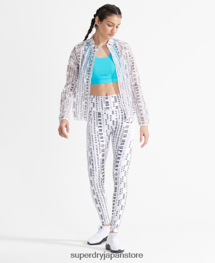 ランニングメンブレンジャケット 女性 Superdry 衣類 白 2J62PZ5734