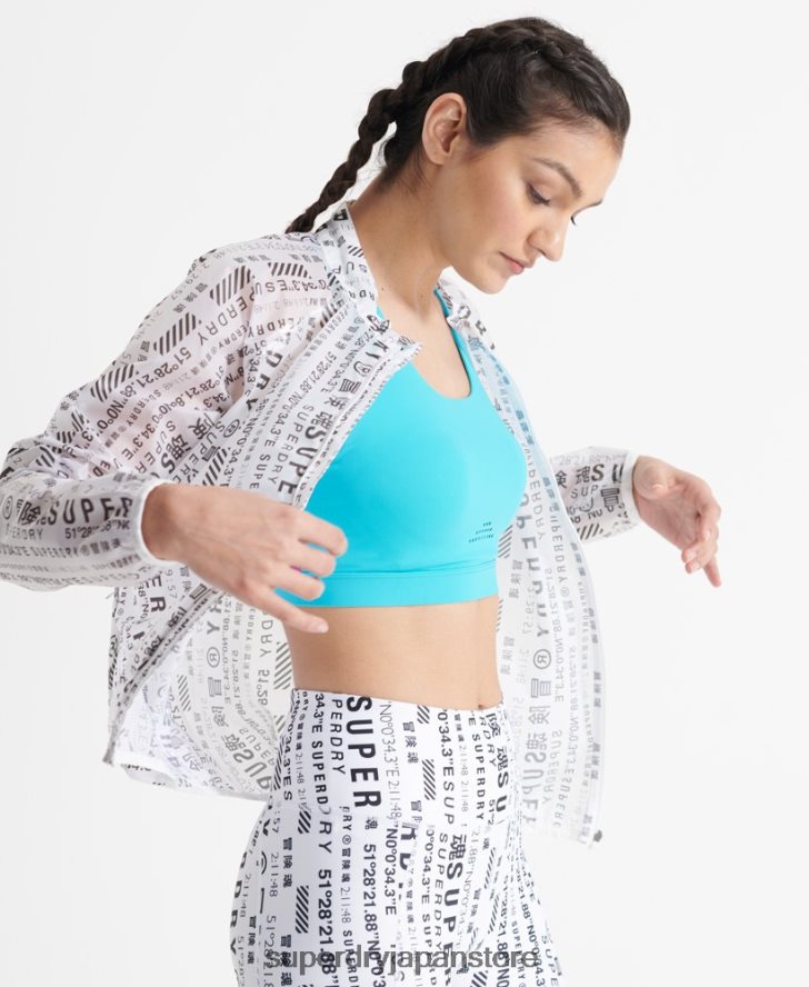 ランニングメンブレンジャケット 女性 Superdry 衣類 白 2J62PZ5734