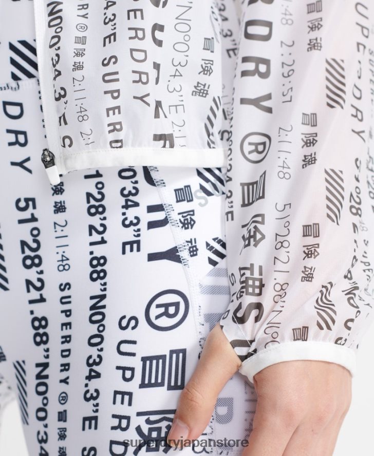 ランニングメンブレンジャケット 女性 Superdry 衣類 白 2J62PZ5734