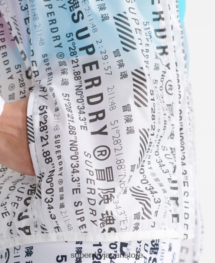 ランニングメンブレンジャケット 女性 Superdry 衣類 白 2J62PZ5734