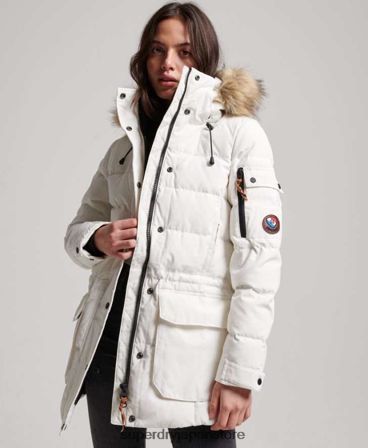 プレミアムダウンボーイフレンドコート 女性 Superdry 衣類 クリーム 2J62PZ5737