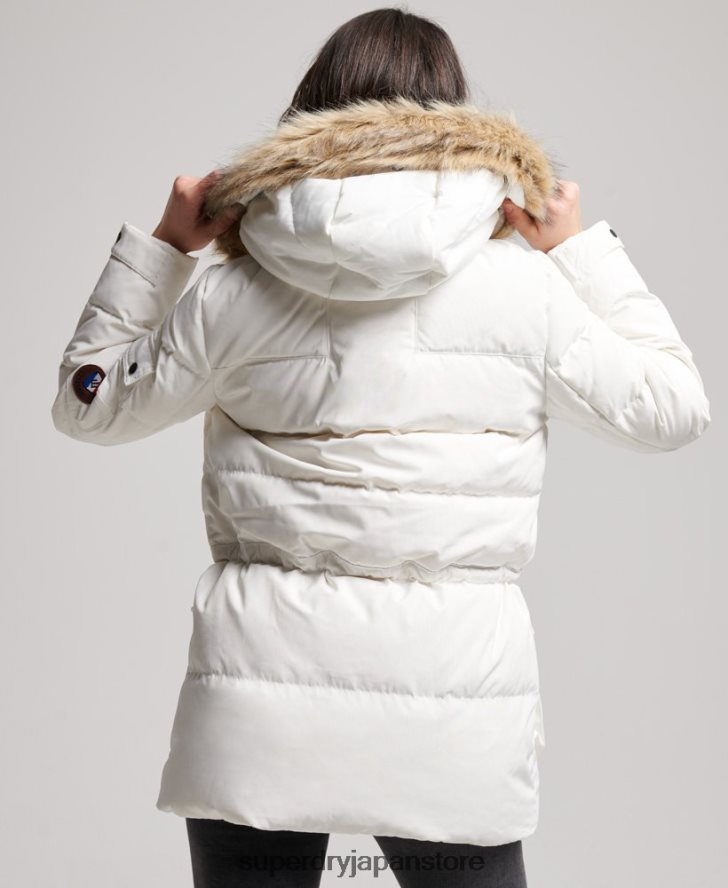プレミアムダウンボーイフレンドコート 女性 Superdry 衣類 クリーム 2J62PZ5737