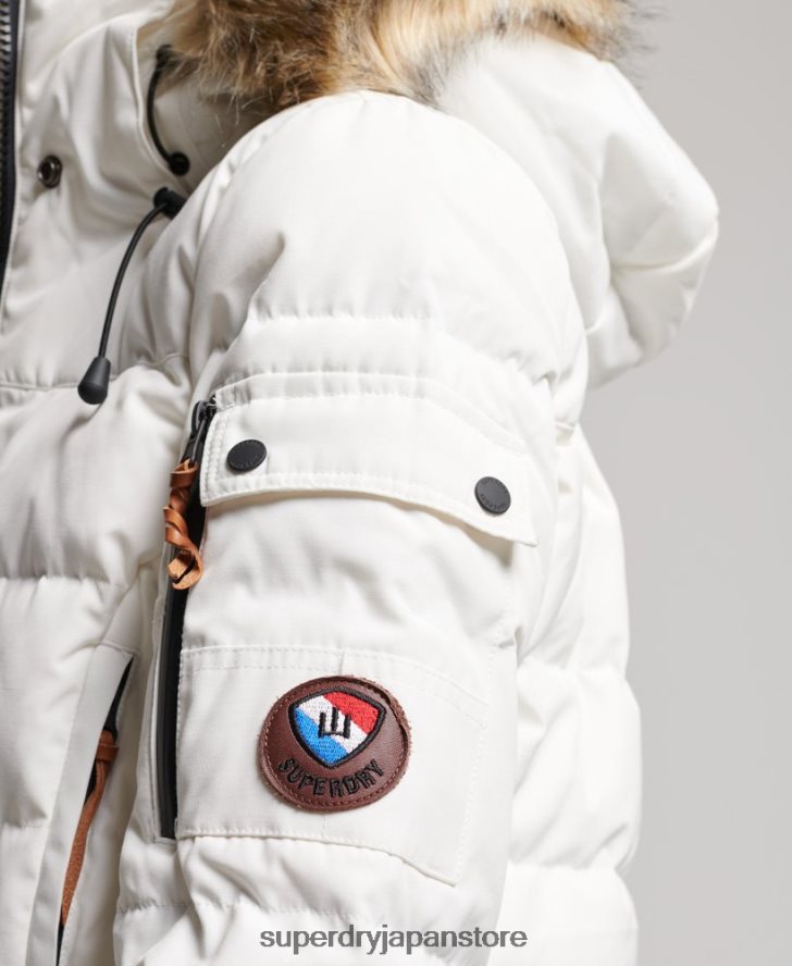 プレミアムダウンボーイフレンドコート 女性 Superdry 衣類 クリーム 2J62PZ5737
