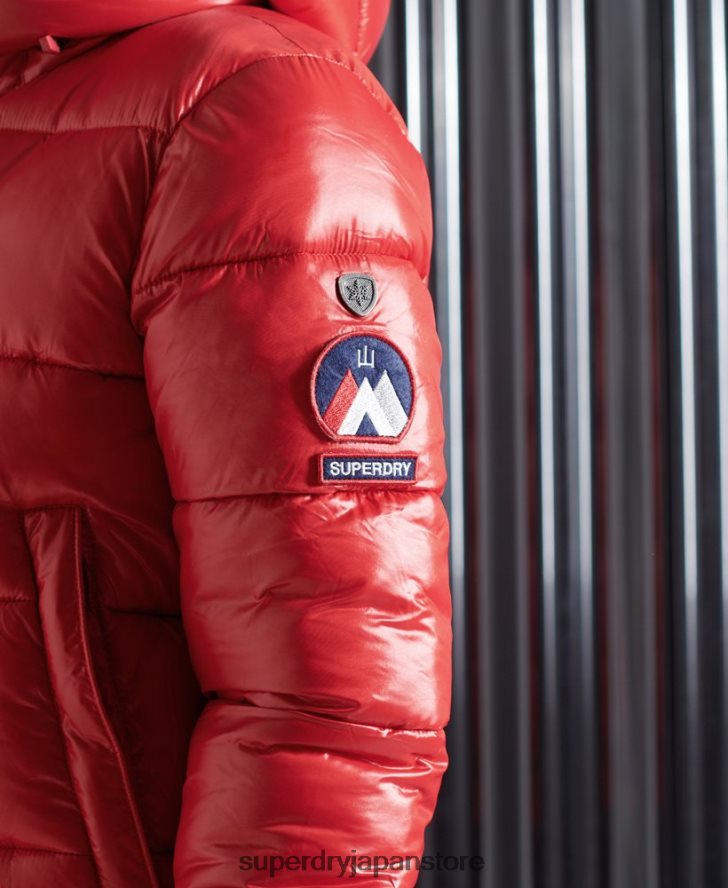 ハイシャイントーヤボンバージャケット 女性 Superdry 衣類 赤 2J62PZ5739