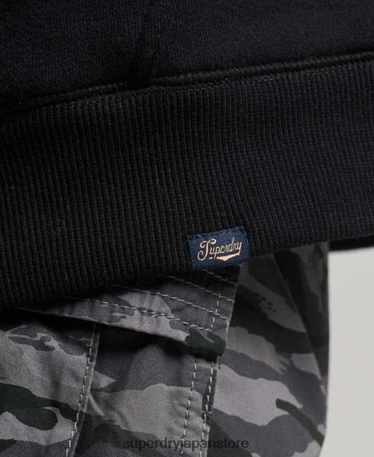 エッセンシャルボーグ裏地付きジップパーカー 女性 Superdry 衣類 黒 2J62PZ5741