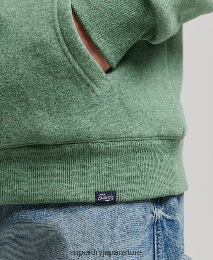エッセンシャルボーグ裏地付きジップパーカー 女性 Superdry 衣類 緑 2J62PZ5742