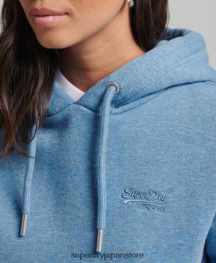 オーガニックコットン エッセンシャル ロゴ パーカー 女性 Superdry 衣類 青 2J62PZ5746