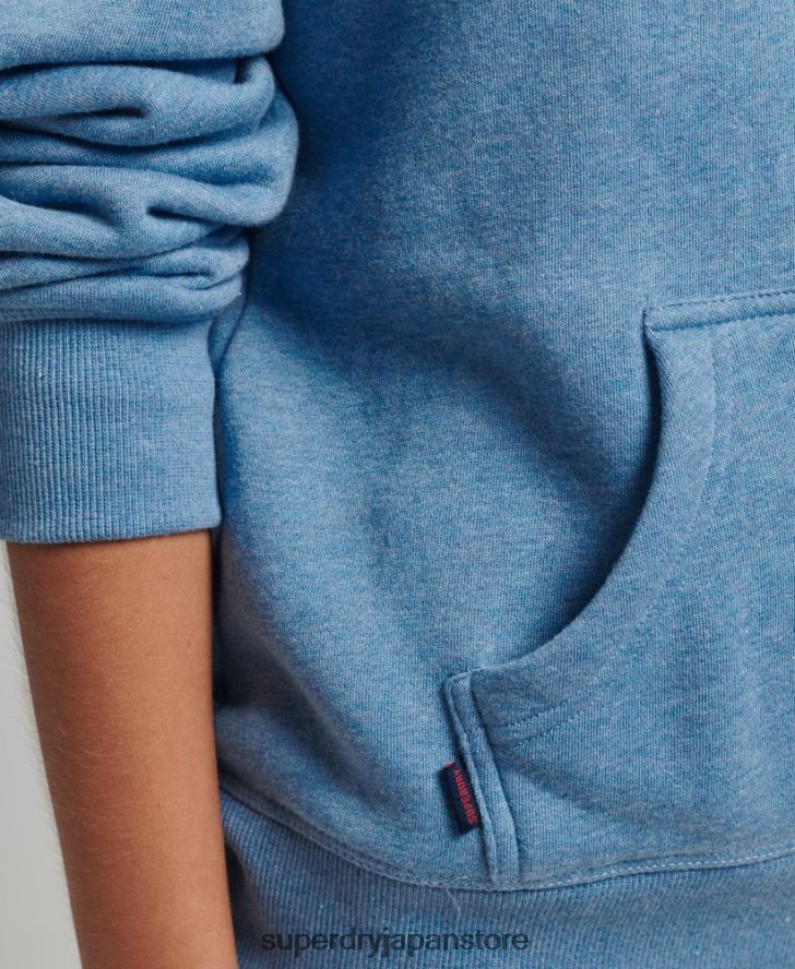 オーガニックコットン エッセンシャル ロゴ パーカー 女性 Superdry 衣類 青 2J62PZ5746