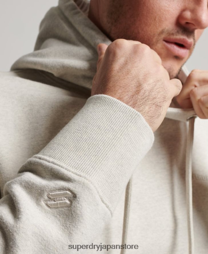 エッセンシャル オーバーダイ パーカー 男性 Superdry 衣類 ベージュ 2J62PZ574