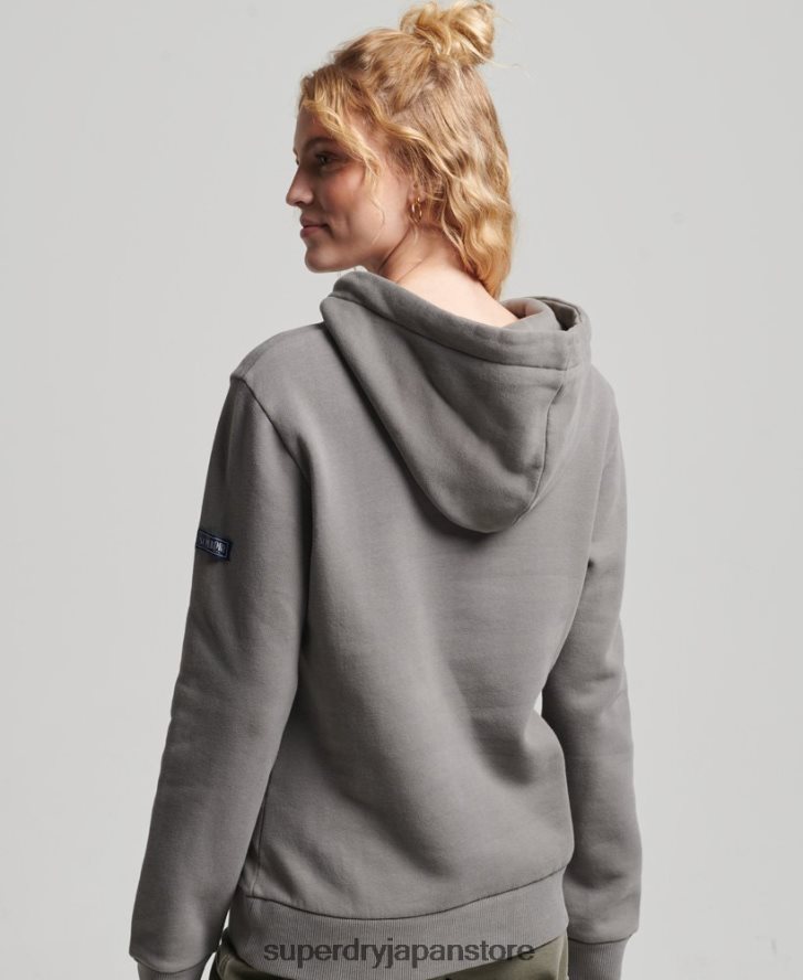 ジャパニーズグラフィックロゴ パーカー 女性 Superdry 衣類 グレー 2J62PZ5753