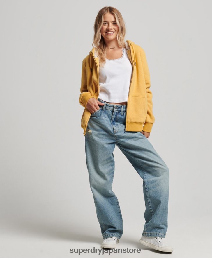 エッセンシャルボーグ裏地付きジップパーカー 女性 Superdry 衣類 黄色 2J62PZ5754
