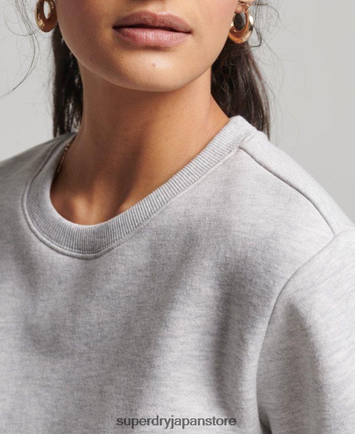 オーガニックコットン ヴィンテージ クルースウェットシャツ 女性 Superdry 衣類 ライトグレー 2J62PZ5758