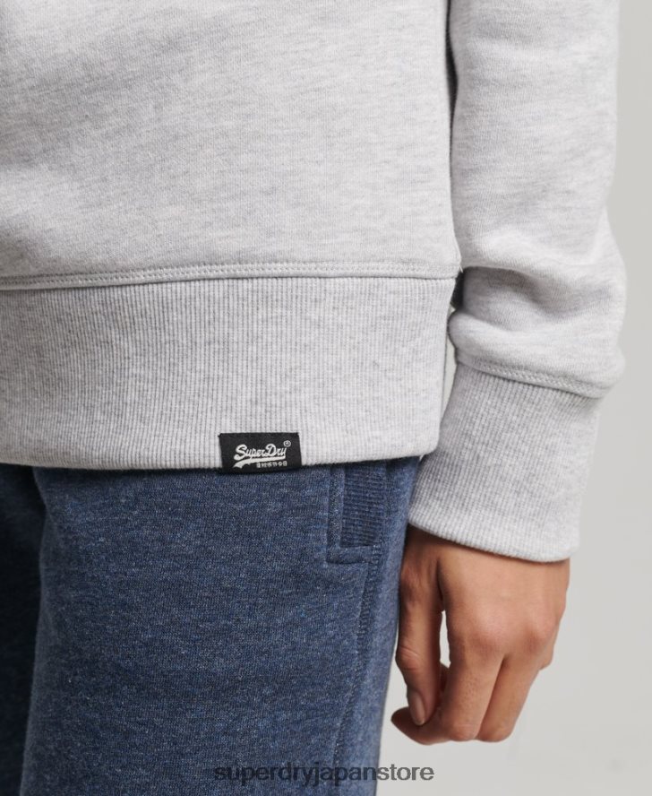 オーガニックコットン ヴィンテージ クルースウェットシャツ 女性 Superdry 衣類 ライトグレー 2J62PZ5758