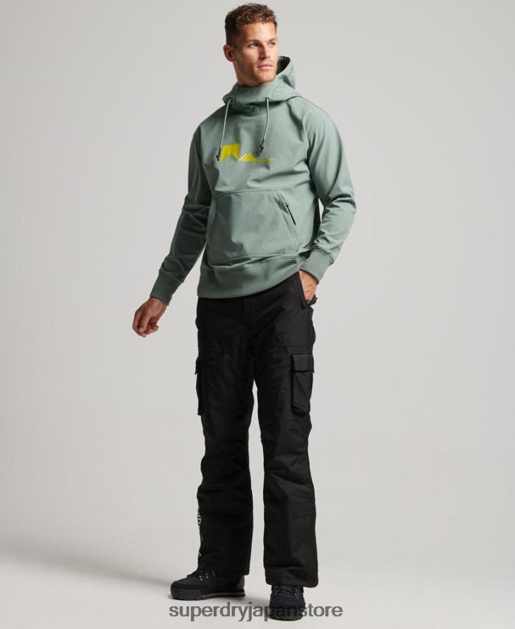 スノーテックパーカー 男性 Superdry 衣類 緑 2J62PZ575