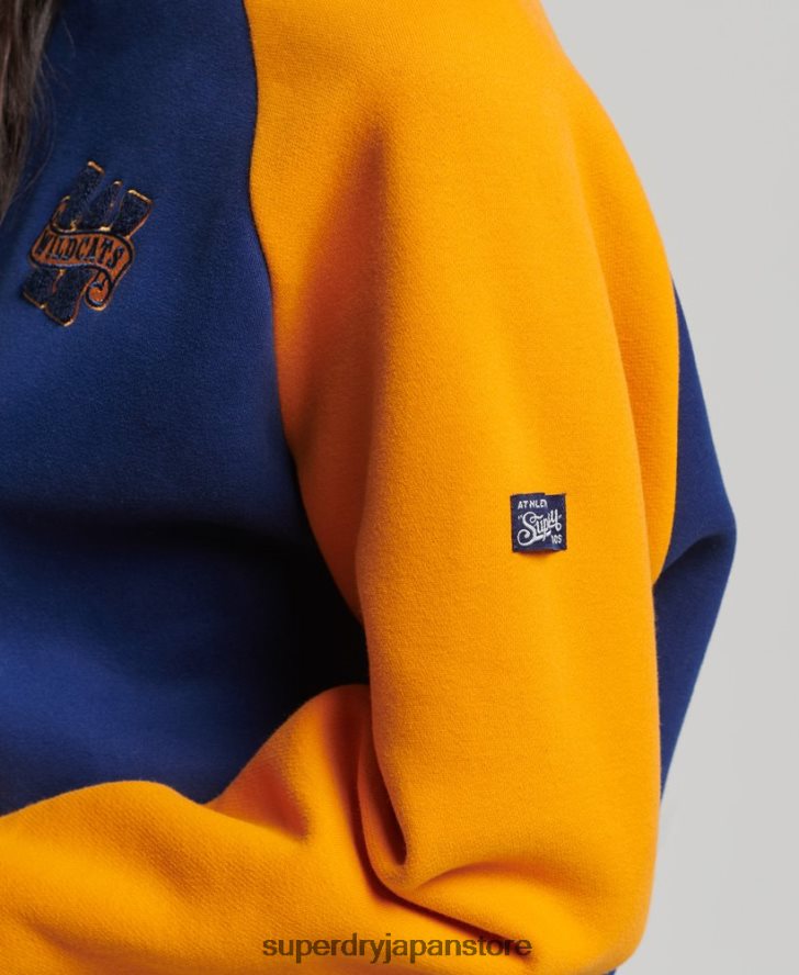 ヴィンテージ カレッジ ラグラン クルー スウェットシャツ 女性 Superdry 衣類 海軍 2J62PZ5760
