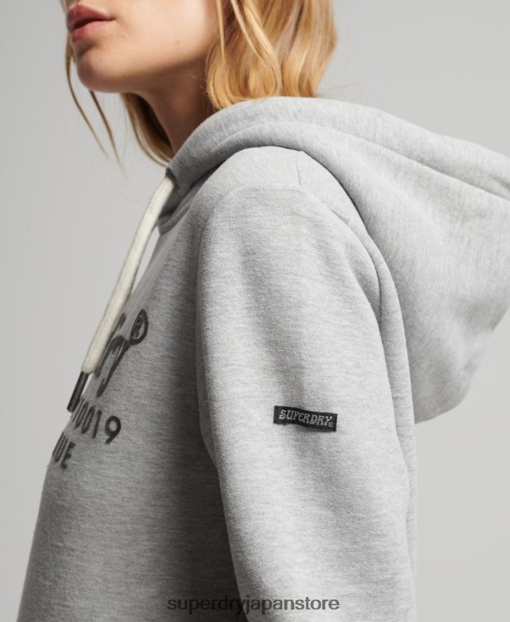 会場関心パーカー 女性 Superdry 衣類 グレー 2J62PZ5761