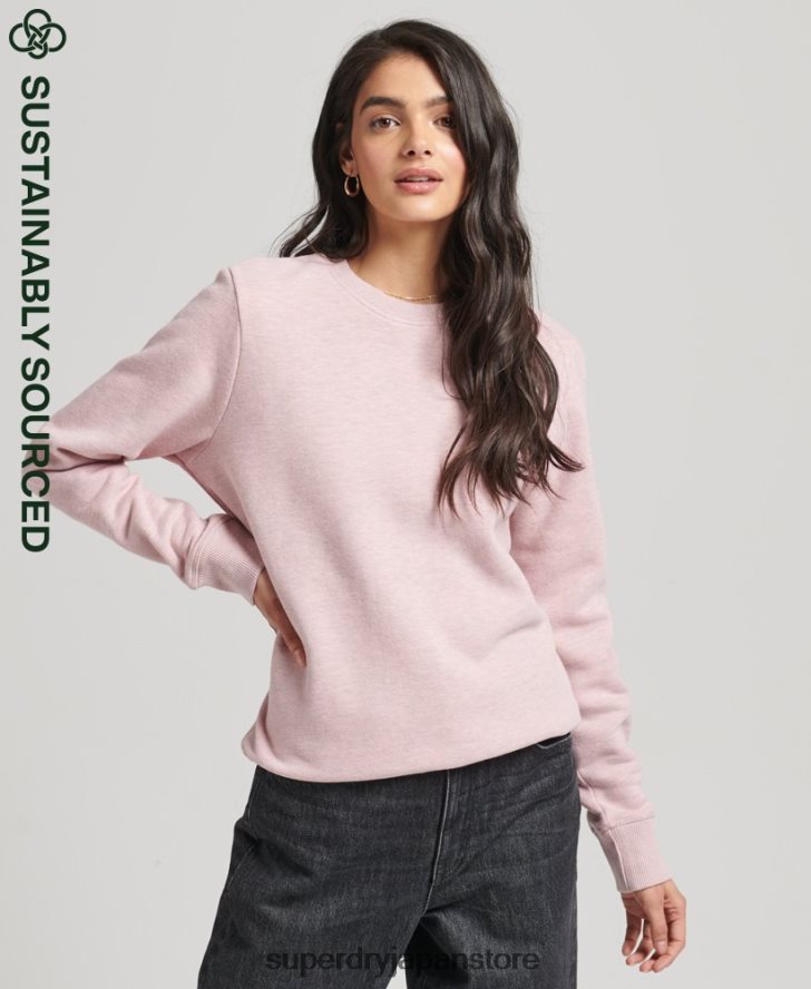 オーガニックコットン ヴィンテージロゴ クルースウェットシャツ 女性 Superdry 衣類 ピンク 2J62PZ5762