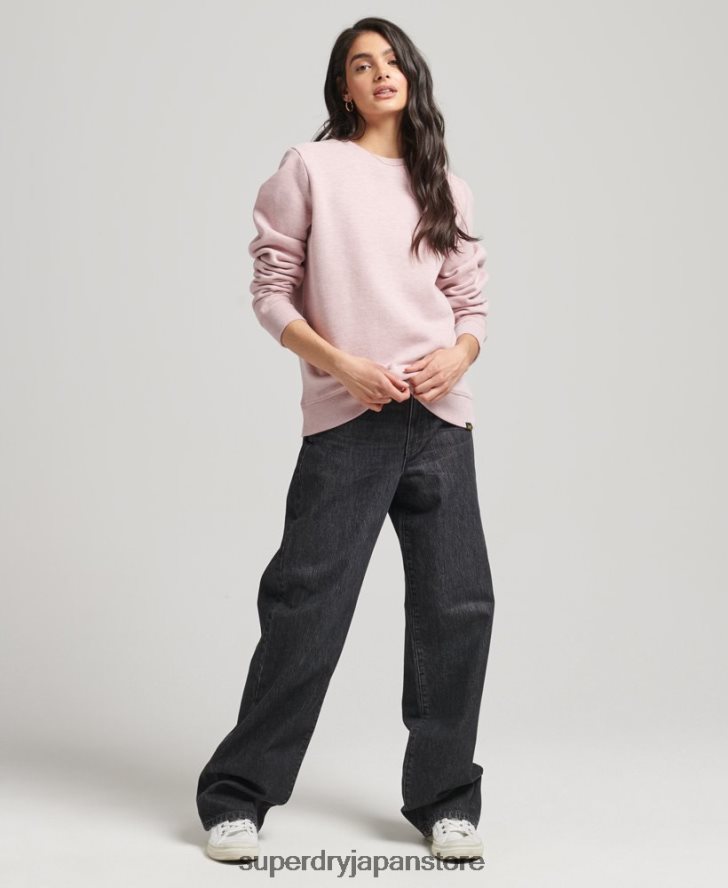 オーガニックコットン ヴィンテージロゴ クルースウェットシャツ 女性 Superdry 衣類 ピンク 2J62PZ5762