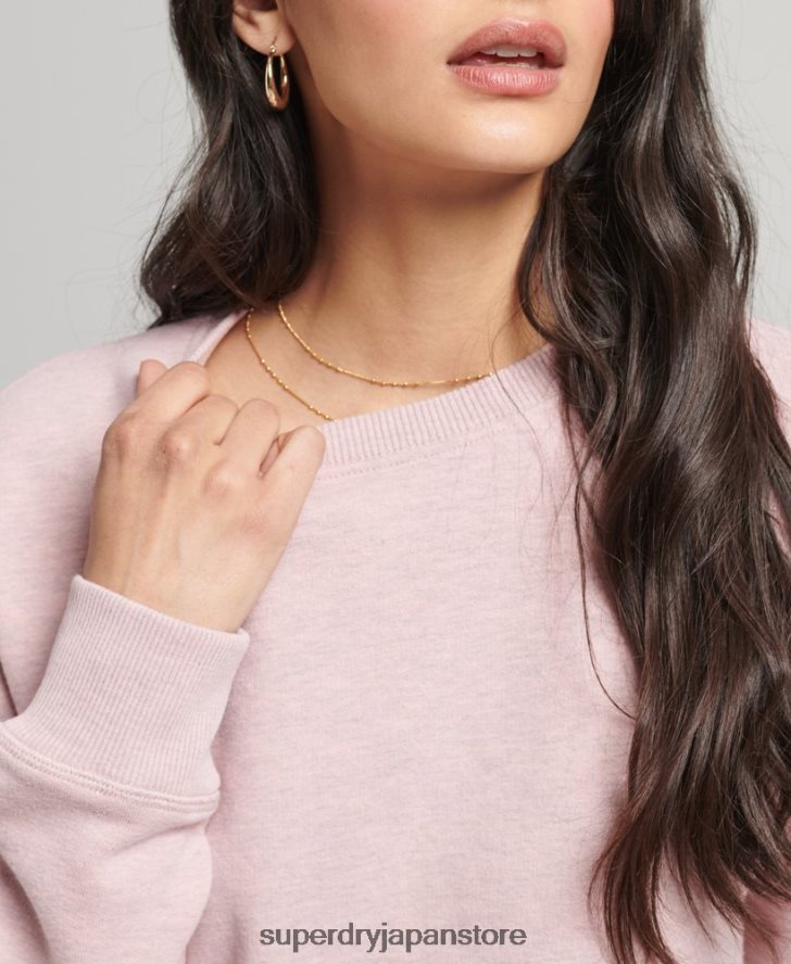 オーガニックコットン ヴィンテージロゴ クルースウェットシャツ 女性 Superdry 衣類 ピンク 2J62PZ5762
