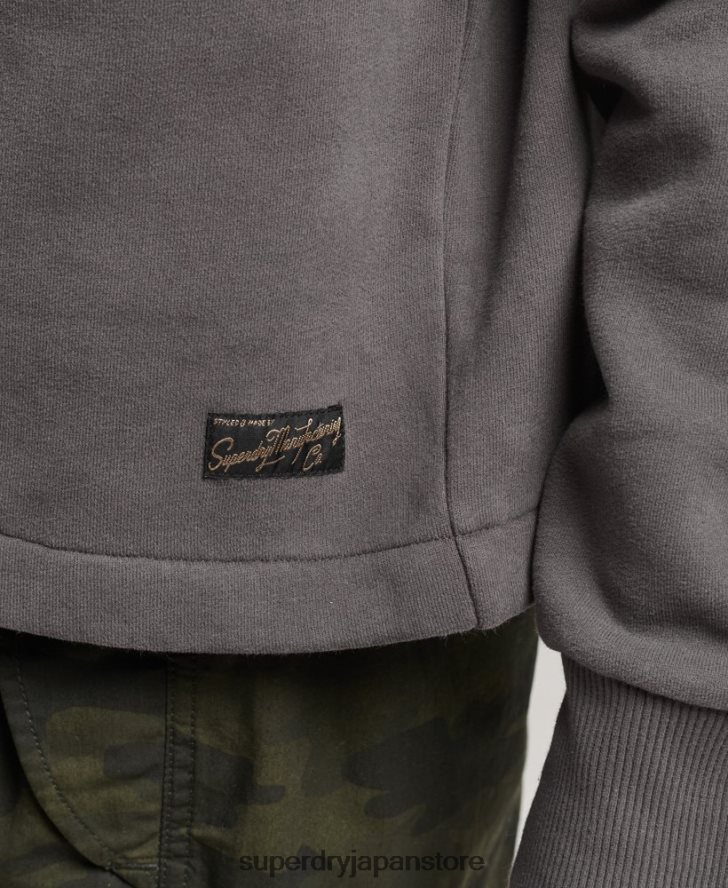 ヴィンテージロゴボックスフィットパーカー 女性 Superdry 衣類 濃い灰色 2J62PZ5764