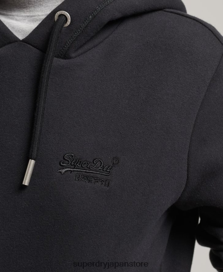 オーガニックコットン エッセンシャル ロゴ パーカー 女性 Superdry 衣類 黒 2J62PZ5766